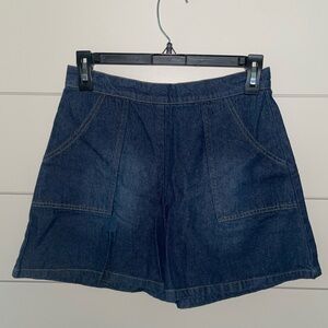 High-waisted Denim Short